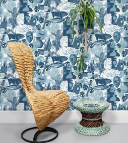 Art Room Wallpaper by Mini Moderns Coach Emerald