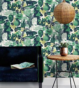 Art Room Wallpaper by Mini Moderns Coach Emerald
