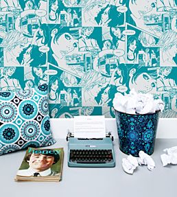 True Romance Wallpaper by Mini Moderns Welsh Slate
