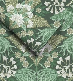 Mirk Wallpaper by Woodchip & Magnolia Moss Green