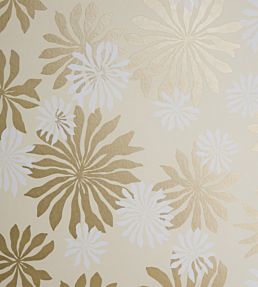 Fleur Wallpaper by MissPrint Cream with Gold