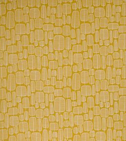 Little Trees Fabric by MissPrint Yellow