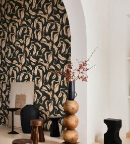 Moroccan Branches Wallpaper by Coordonne Black
