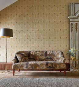 Acanthus Fabric by Morris & Co Mustard/Grey