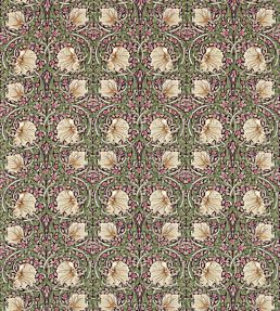 Pimpernel Fabric by Morris & Co Aubergine/Olive
