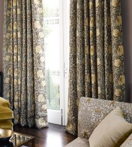 Pimpernel Fabric by Morris & Co Indigo/Hemp