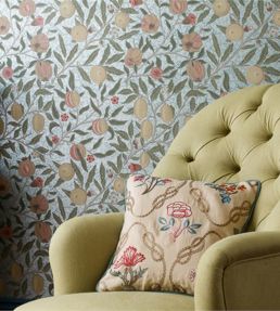 Fruit Wallpaper by Morris & Co Limestone/Artichoke