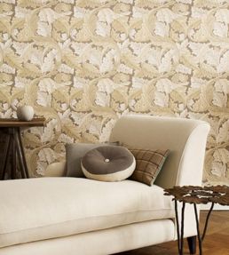 Acanthus Wallpaper by Morris & Co Chalk