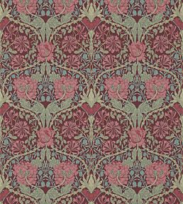Honeysuckle & Tulip Wallpaper by Morris & Co Burgundy/Sage