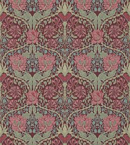 Honeysuckle & Tulip Wallpaper by Morris & Co Burgundy/Sage