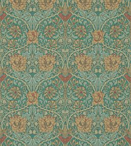 Honeysuckle & Tulip Wallpaper by Morris & Co Emerald/Russet