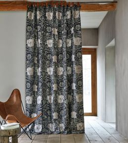Pure Honeysuckle & Tulip Embroidery Fabric by Morris & Co Linen