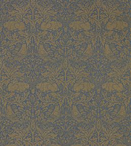 Pure Brer Rabbit Wallpaper in Ink/Gold by Morris & Co | Jane Clayton