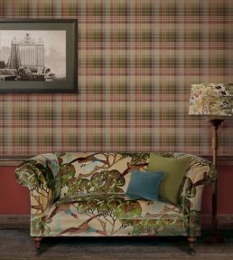 Mulberry Ancient Tartan Wallpaper by Mulberry Home Red / Blue