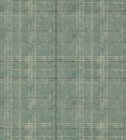 Shetland Plaid Wallpaper by Mulberry Home Teal