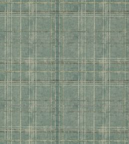 Shetland Plaid Wallpaper by Mulberry Home Teal