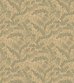Mulberry Thistle Wallpaper by Mulberry Home Teal