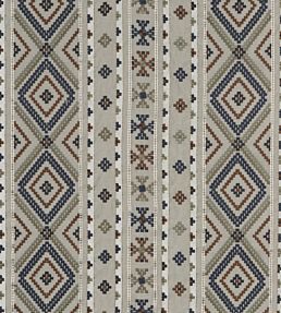 Shaftesbury Fabric by Mulberry Home Blue/Lovat