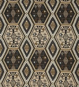 Buckland Fabric by Mulberry Home Charcoal/Bronze