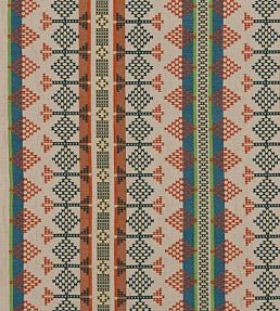 Saddle Blanket Fabric by Mulberry Home Teal