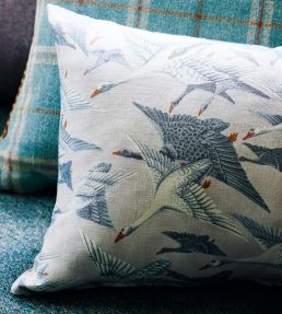 Wild Geese Linen Fabric by Mulberry Home Spice