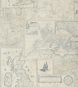 Bohemian Travels Wallpaper by Mulberry Home Indigo