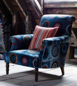 Dress Circle Velvet Fabric by Mulberry Home Sage