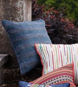 Rattan Chenille Fabric by Mulberry Home Red/Green