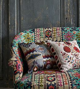 Kilver Fabric by Mulberry Home Indigo / Red