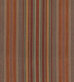 Rustic Stripe Fabric by Mulberry Home Red / Plum