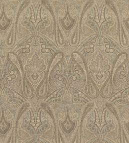 Canvas Paisley Fabric by Mulberry Home Mineral