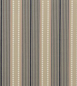 Brighton Stripe Fabric by Mulberry Home Indigo/Linen