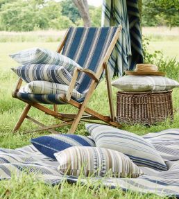Hammock Stripe Fabric by Mulberry Home Teal