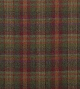 Country Plaid Fabric by Mulberry Home Red/Lovat/Heather