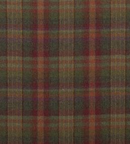 Country Plaid Fabric by Mulberry Home Red/Lovat/Heather