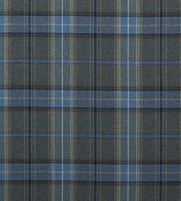 Shetland Plaid Fabric by Mulberry Home Blue