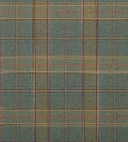 Shetland Plaid Fabric by Mulberry Home Teal