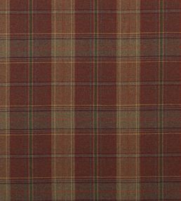 Shetland Plaid Fabric by Mulberry Home Russet