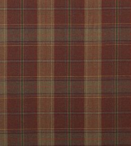 Shetland Plaid Fabric by Mulberry Home Russet