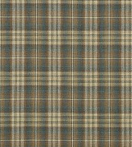 Nevis Fabric by Mulberry Home Teal/Russet
