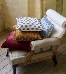 Mustak Fabric by Zoffany Wedgwood Blue / Silver