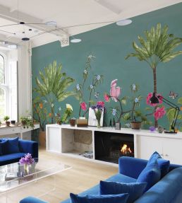 Neo-Tea Garden Mural by Coordonne Blue