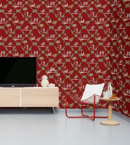 Neobucolic Wallpaper by Coordonne Red