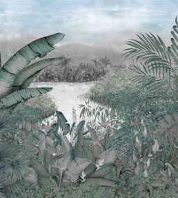 Neocolonial Mural by Coordonne Blue