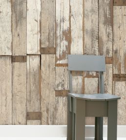 Scrapwood PHE-02 Wallpaper by NLXL White/Beige