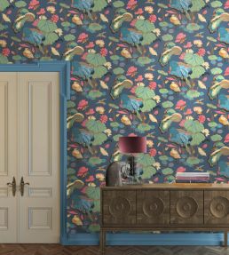 Nympheus Wallpaper by GP & J Baker Indigo/Teal