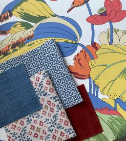 Nympheus Wallpaper by GP & J Baker Indigo/Teal