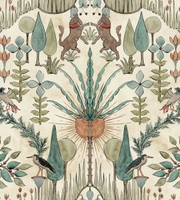 Oasis Villa Wallpaper by Coordonne Emerald
