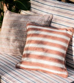 Ocala Stripe Fabric by Harlequin Rust/Chalk