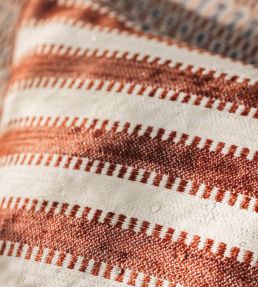 Ocala Stripe Fabric by Harlequin Rust/Chalk
